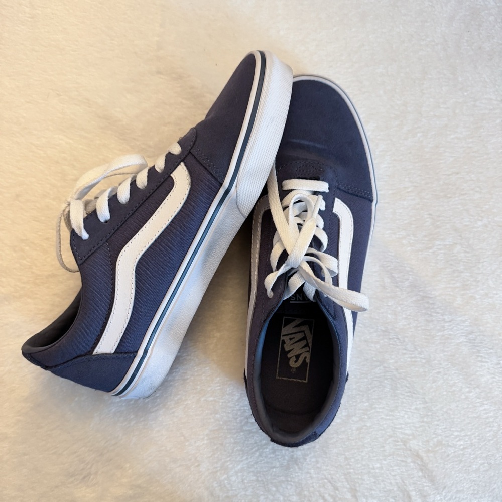 Vans Navy and White Classic Sneakers